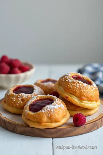 Delicious Vegan Raspberry Cronuts presentation