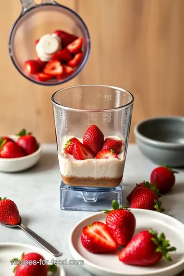 Delicious Vegan Strawberry Cheesecake Milkshake steps