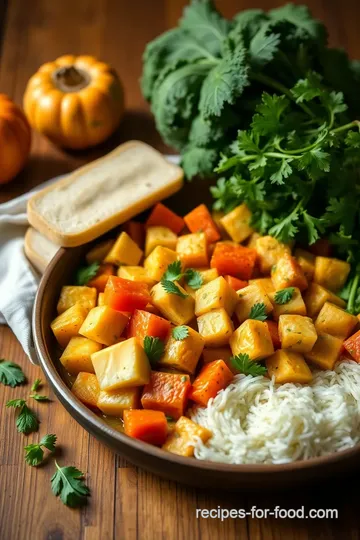 Sautéed Veggies in Creamy Vegan Korma ingredients