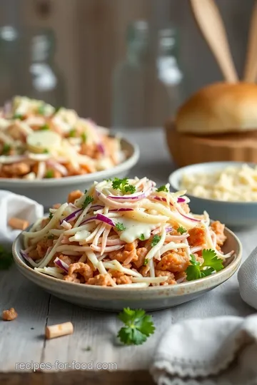 Easy Creamy Coleslaw for Pulled Pork presentation