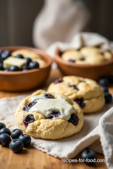 Elegant Goat Cheese & Blueberry Biscuits presentation