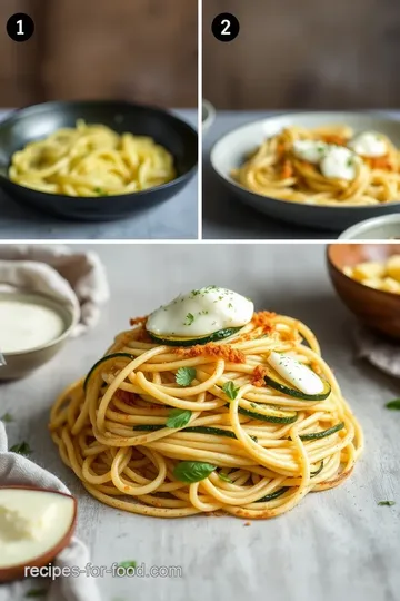 Fry Zucchini Basil Gluten-Free Pasta steps