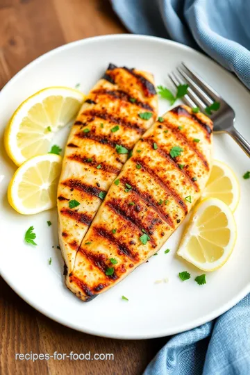 Grilled California Corbina with Fresh Herbs presentation