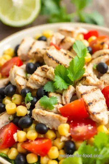 Mexican Chicken Salad presentation