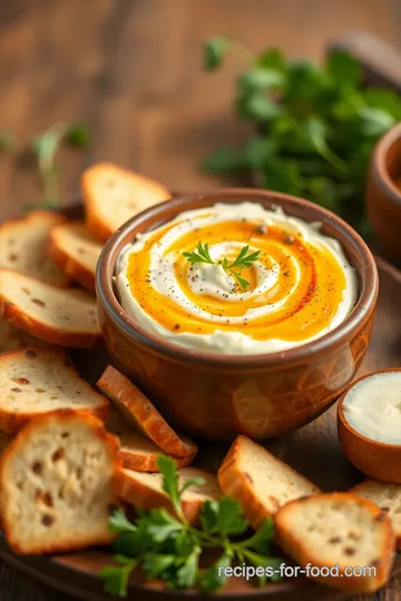 Herb-Infused Creamy Dip Delight presentation