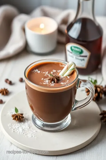 Rich Spiked Peppermint Hot Chocolate presentation