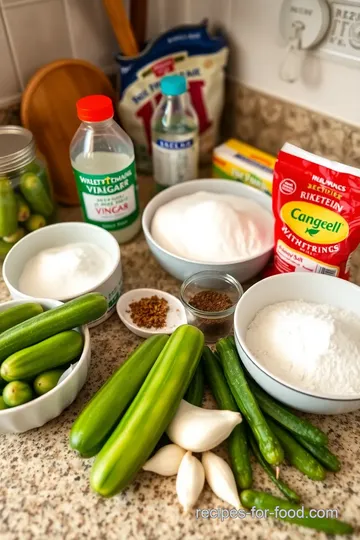 Kosher Sweet Whole Pickles Recipe ingredients