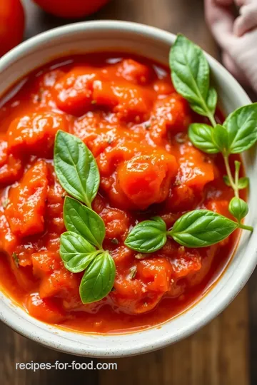 Fresh Tomato Sauce Recipe (No Sugar) presentation