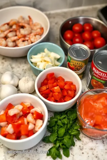 Marcella Hazan’s Shrimp with Garlic Tomato and White Wine ingredients