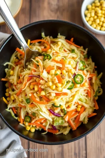 Jalapeño Corn Coleslaw presentation