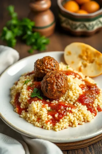 Moroccan Meatballs Over Couscous