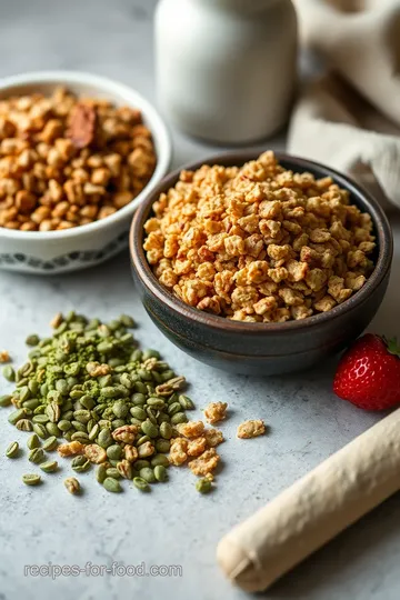 Nutty Matcha Granola with Blueberries ingredients