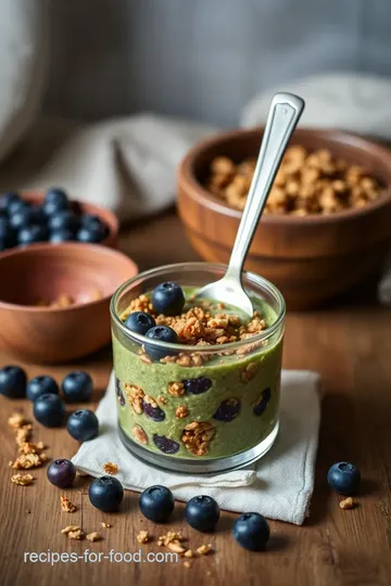 Nutty Matcha Granola with Blueberries