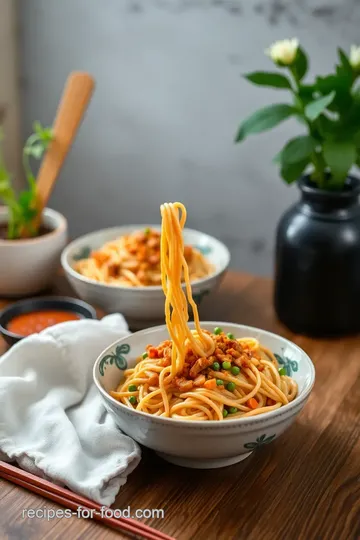 Stir-Fry Udon Noodles with Nutty Peanut Sauce presentation