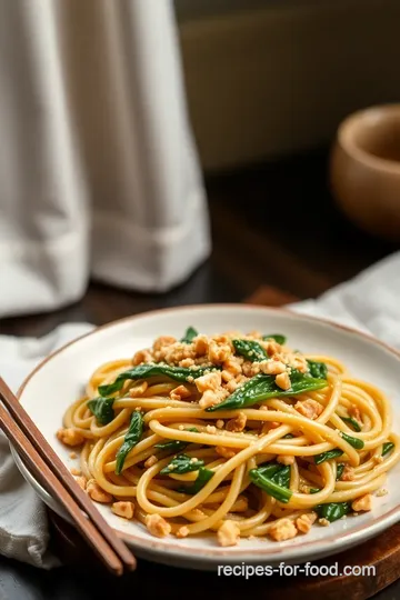 Nutty Peanut Spinach Udon Delight