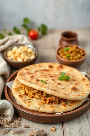 Nutty Whole Wheat Naan Delight presentation