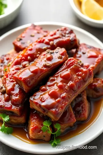 Oven-Baked Riblets with Sweet Glaze presentation