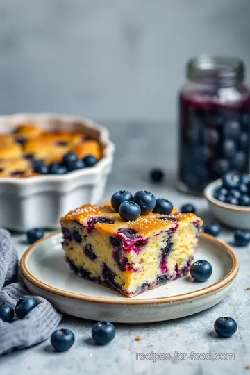 Healthy Overnight Blueberry French Toast presentation