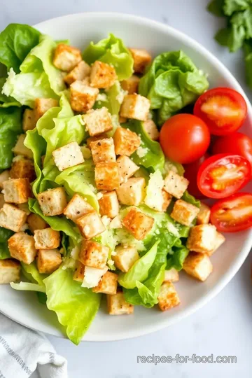 Classic Caesar Salad Recipe Without Anchovies presentation