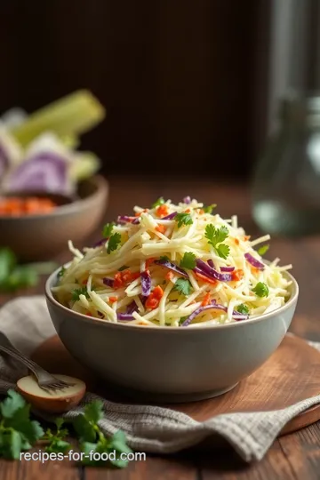 Quick Cabbage Slaw with Chipotle Zing presentation