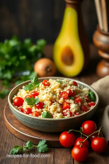 Quick Couscous Tabbouleh Salad Delight presentation