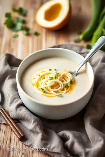 Paleo Coconut Curry Zoodle Soup presentation