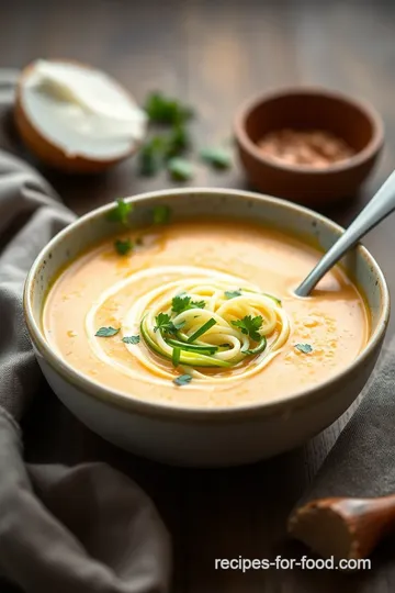 Paleo Coconut Curry Zoodle Soup steps