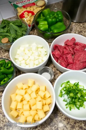 Philly Cheesesteak Tortellini Pasta ingredients