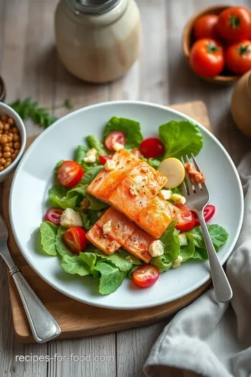 Smoked Salmon Cobb Salad presentation