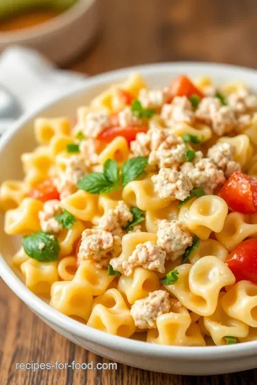 Tuna Pasta with Mayonnaise Recipe presentation