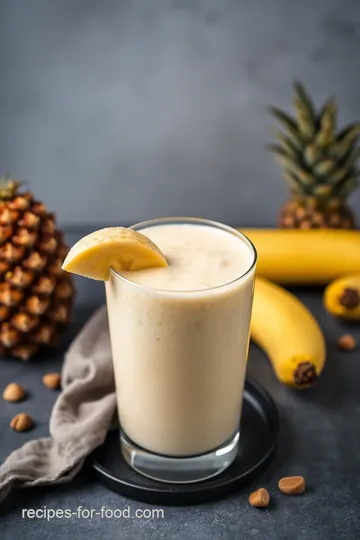 Blend Pineapple Banana Smoothie Delight presentation