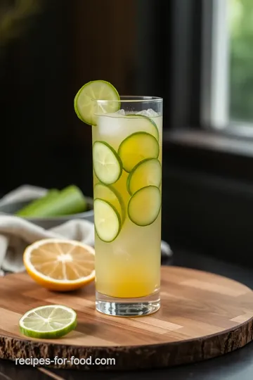 Refreshing Cucumber Ginger Mocktail presentation