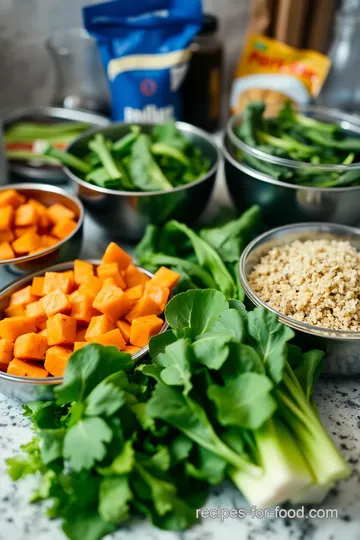 Teriyaki Glazed Sweet Potato and Bok Choy Salad ingredients