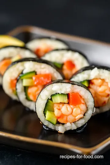 Low Sodium Sushi Rolls presentation