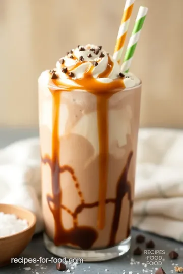 Salty Sweet Drink: The Ultimate Salted Caramel Chocolate Milkshake Recipe presentation