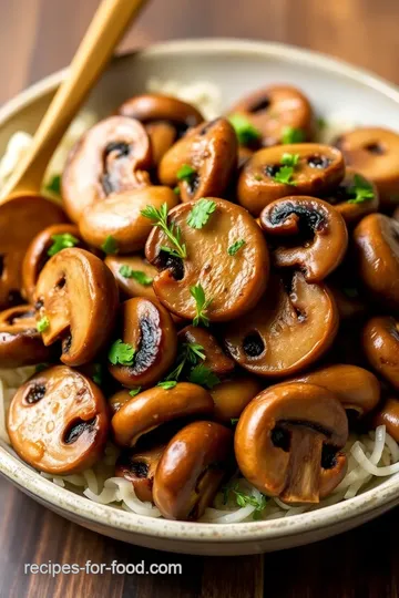 Easy Sautéed Mushrooms presentation