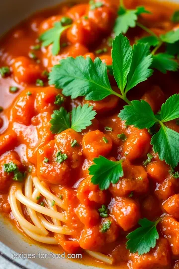 Classic Simple Italian Pasta Sauce presentation