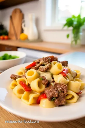 Philly Cheesesteak Tortellini steps