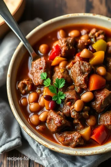 Venison Deer Camp Chili presentation