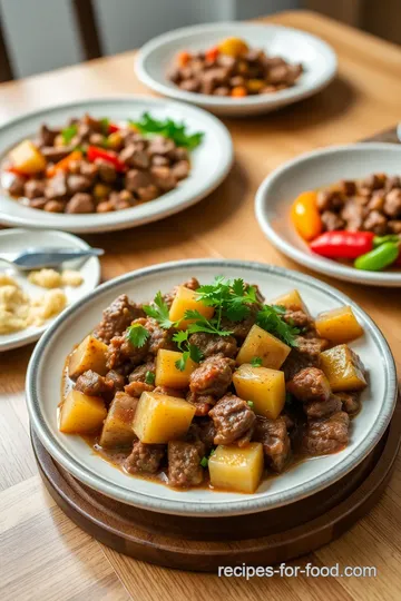 Carne Con Papas - Hearty Beef with Potatoes presentation