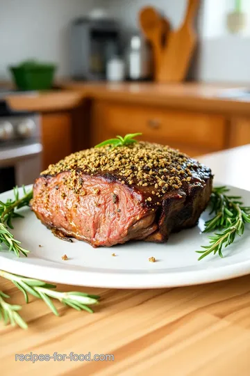 Herb-Crusted Rib Eye Round Roast steps