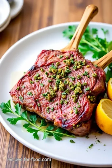 Herb-Crusted Rack of Lamb with Garlic Mashed Potatoes presentation