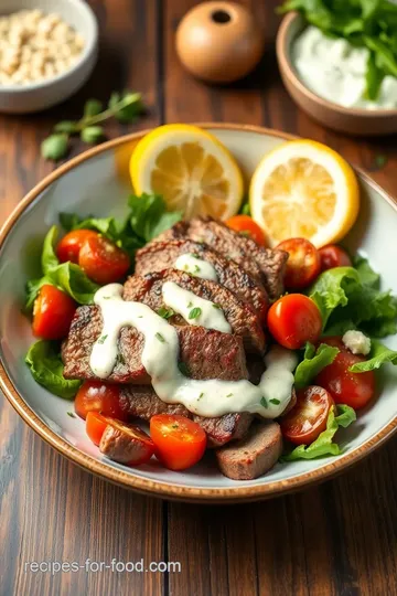 Whole30 Steak Salad with Creamy Ranch Dressing steps