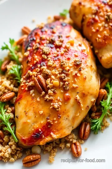 Hawaiian Pecan-Crusted Chicken presentation