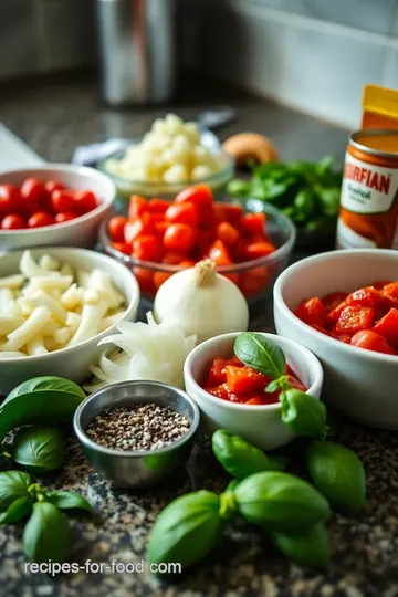 Homemade Italian Marinara Sauce ingredients