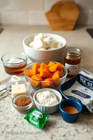 Crockpot Sweet Potatoes with Maple Cinnamon Glaze ingredients