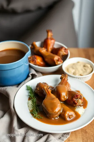 Crockpot Turkey Wings Smothered in Gravy presentation