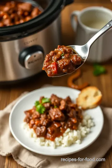 Slow Cooker Beef Chili with Cocoa presentation