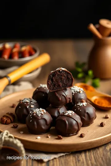 Spicy Chocolate Bliss Truffles presentation