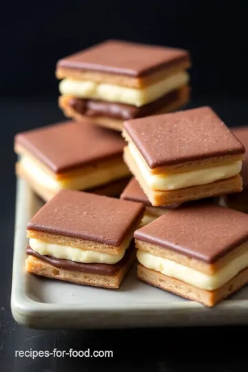 Square Langue de Chat Sandwich Cookies presentation